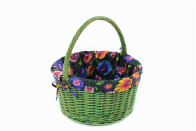 Piknikowy koszyk z wikliny malowanej